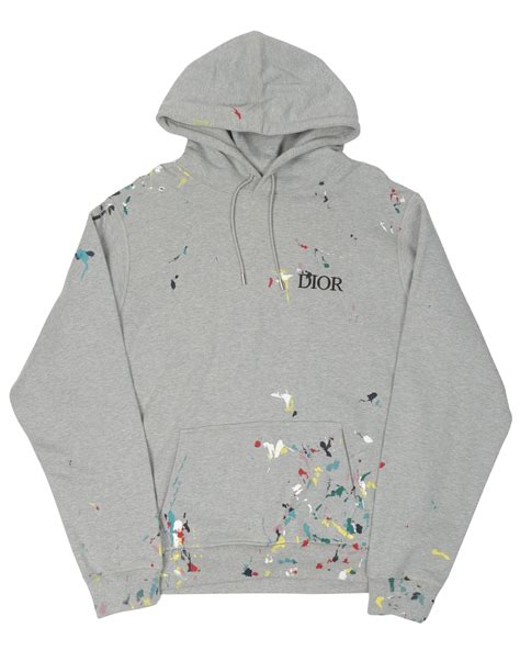 dior zipup|dior paint splatter hoodie.